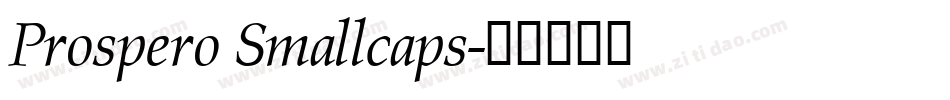 Prospero Smallcaps字体转换
